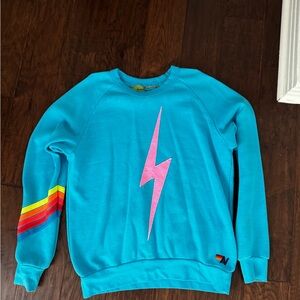 aviator nation neon bolt sweatshirt